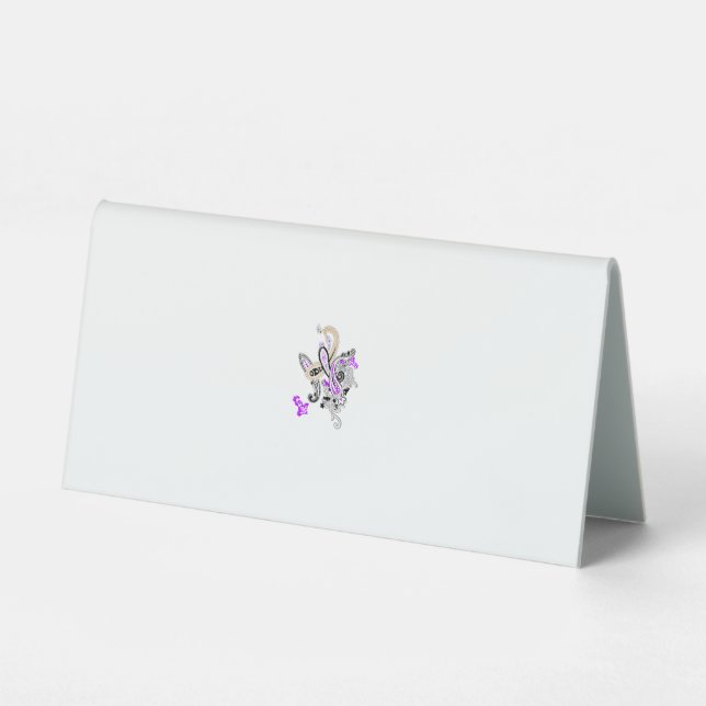 Plaque De Table Magenta Violet, Orange Rougeâtre, Bleu Teinté de V (Recto)