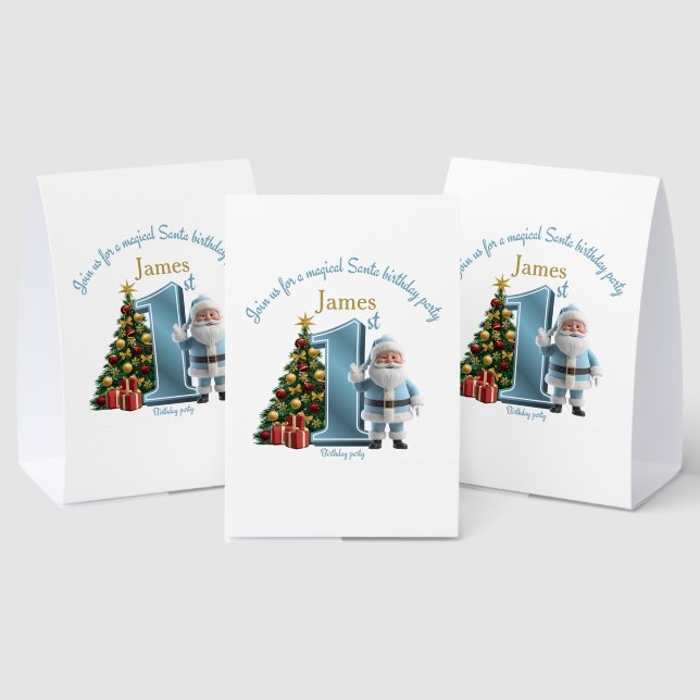 Plaque De Table Magical Santa Birthday Invitation – 1st Birthday (Insitu (multi))