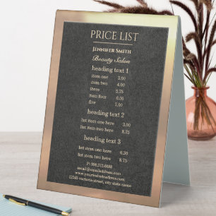 Plaque De Table Maquillage Artiste Black Gold Tarifs