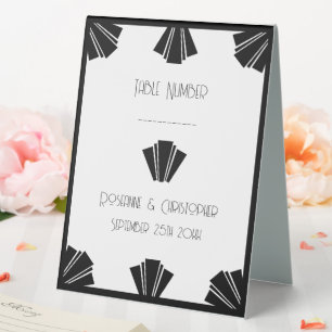 Plaque De Table Mariage Art Déco Noir Et Blanc