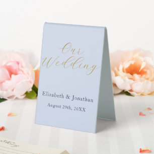 Plaque De Table Mariage bleu opulent