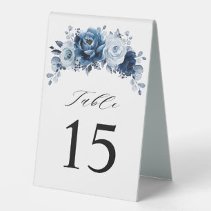 Plaque De Table Mariage botanique floral marine ardoise bleu pouss