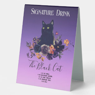 Plaque De Table Mariage de boisson de signature d'illustration de