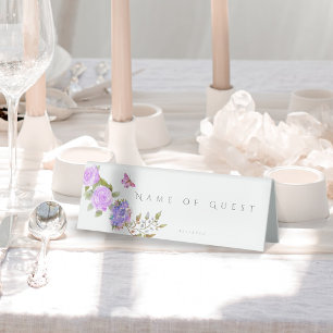 Plaque De Table Mariage de monogramme Rose violet