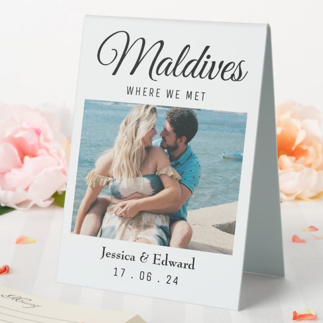 Plaque De Table Mariage Destination Nom de la table Couple Voyage  (In SItu (Mariage))