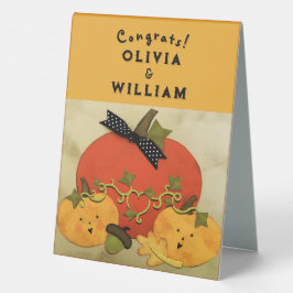 Plaque De Table Mariage d'octobre Halloween Shower