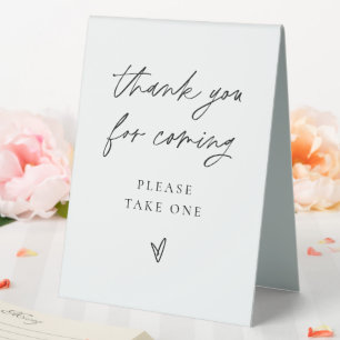 Plaque De Table Mariage Favor Signer Fête moderne Douche Table Ten