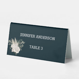 Plaque De Table Mariage minimaliste de la marine et de la rose bla