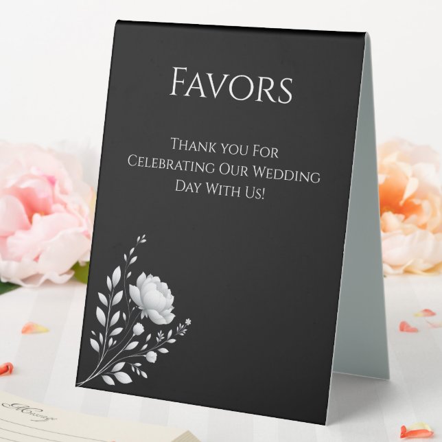 Plaque De Table Mariage noir et blanc moderne (In SItu (Mariage))