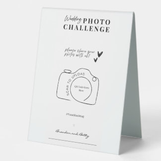 Plaque De Table Mariage Photo Challenge, I Spy Mariage Jeu