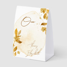 Mariage Script Botanique Doré Minimal Automne