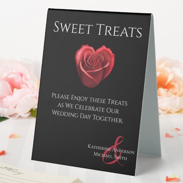 Plaque De Table Mariage Sweet Traitements Signal-Coeur en forme de (In SItu (Mariage))
