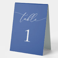Marseille Bleu Minimaliste Élégant Numéro de table