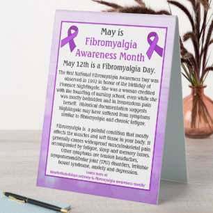 Plaque De Table May is Fibromyalgia Awareness Month