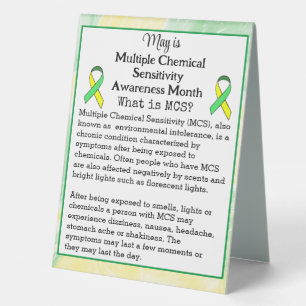 Plaque De Table May is Multiple Chemical Sensitivity Awareness