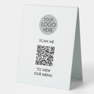 Plaque De Table Menu Analyser le code QR pour afficher Logo prof