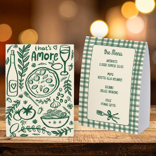 Plaque De Table Menu C'est l'Amour PERSONNALISÉ Nourriture italien