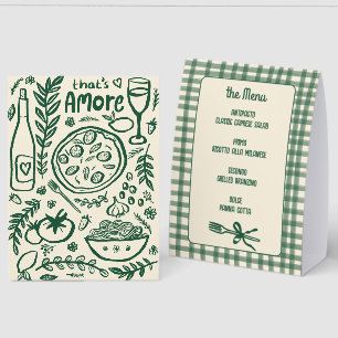 Plaque De Table Menu C'est l'Amour PERSONNALISÉ Nourriture italien