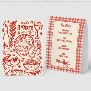 Plaque De Table Menu C'est l'Amour Personnalisé Nourriture Italien