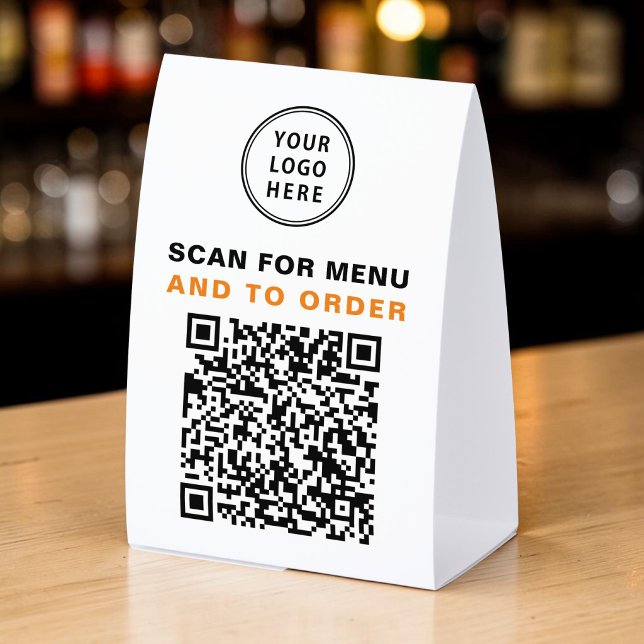 Plaque De Table Menu Code QR Scan pour Commander (QR Code Menu Scan To Order)