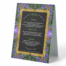 Menu de l'événement spécial Purple Green Geometry