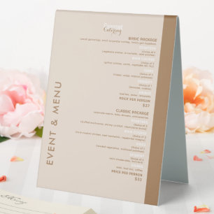 Plaque De Table Menu Gastronomique