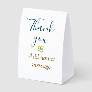 Plaque De Table Merci ajoutez nom message simple calligraphie élég