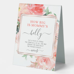 Plaque De Table Mesurer le jeu du ventre de bébé Pêcher le corail 