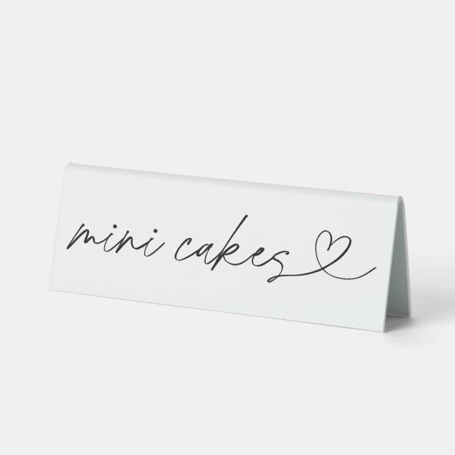 Plaque De Table Mini Cakes Label Wedding Party Acrylic Sign (Recto)
