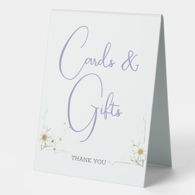 Plaque De Table Mini-moderne Cartes et Cadeaux Accueil Mariage (Recto)