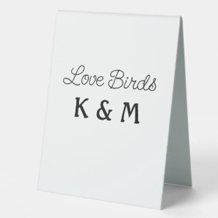 Plaque De Table minimadd yname text love birtext