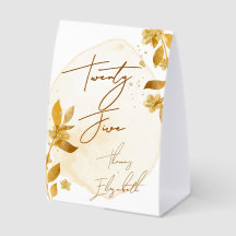 Minimal Autumn Golden Botanical Script Wedding