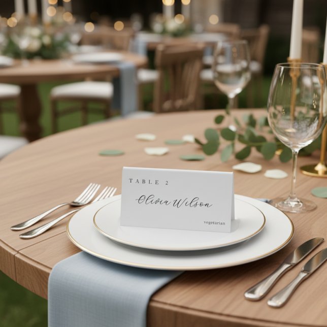 Plaque De Table Modern Photo Collage Wedding Guest Place Card (Créateur téléchargé)