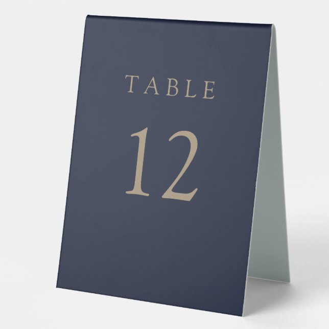 Plaque De Table Moderne Bleu Simple Nettoyage Mariage minimal (Recto)