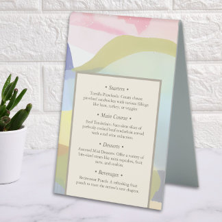 Plaque De Table Moderne esthétique Pastel Spring Retraite Party