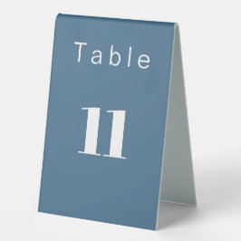 Plaque De Table Moderne Minimal pastel bleu - Carte Numéro de Tabl
