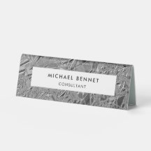 Monogramme Silver Metallic Business