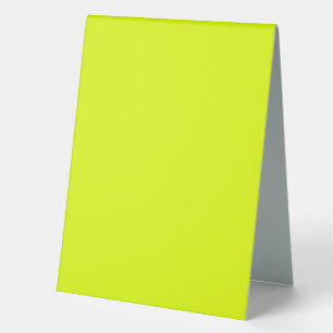 Plaque De Table Neon Chartreuse couleur solide   Couleur tendance