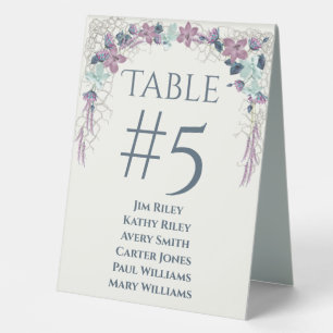 Plaque De Table Nettoyage marin mauve et vert