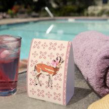 Noël élégant rose à motif de biche