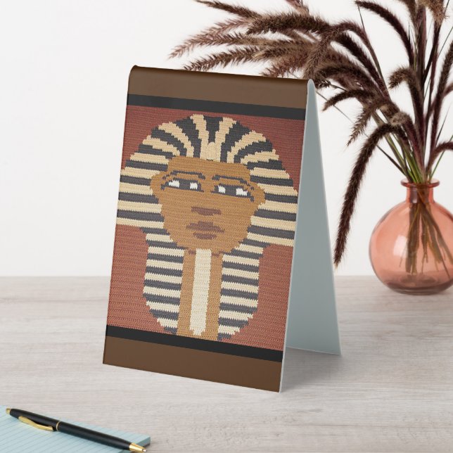Plaque De Table Noir Pharaon King Brown Designer Crochet Imprimer (En SItu (Tableau))