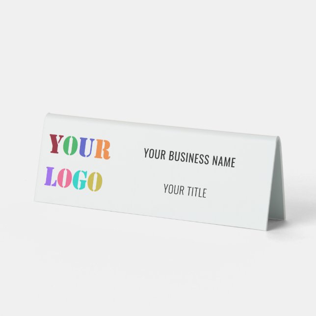 Plaque De Table Nom du logo Promotion Table d'affaires Tente (Recto)