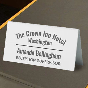 Plaque De Table Nom et poste du personnel Fermé Table Tente Signal