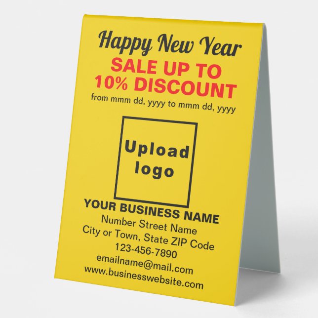 Plaque De Table Nouvel an commercial Vente sur panneau de table ja (Recto)