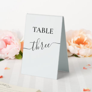 Plaque De Table Numéro de table de calligraphie de script moderne