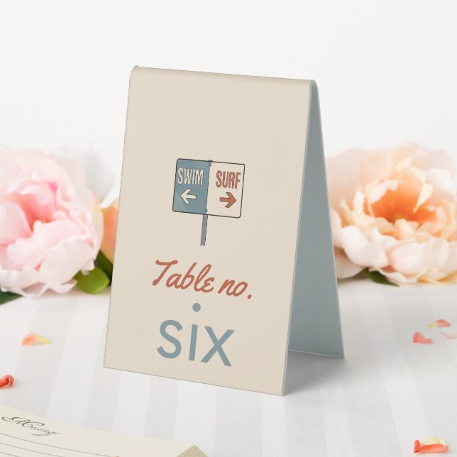 Plaque De Table numéro de table de mariage de plage (In SItu (Mariage))