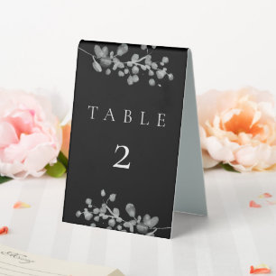 Plaque De Table Numéro de table du Mariage de laque noire