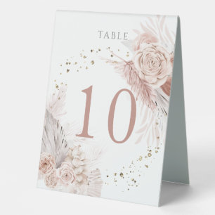 Plaque De Table numéro de table fleurs bohème aquarelle 10