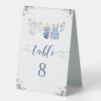 Plaque De Table Numéro de table pour Baby Shower Garçon Thème Myrt