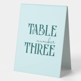 Plaque De Table Numéro de table unique du littoral de verre de mer